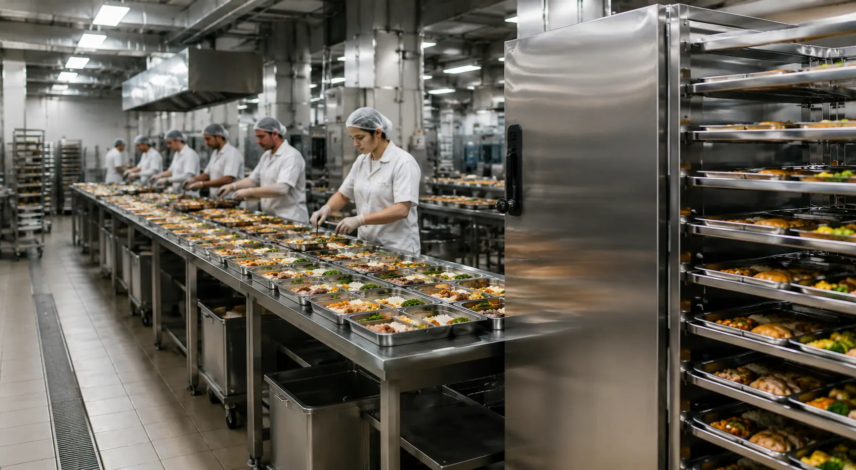 Produção de refeições em cozinha industrial pela metodologia Cook & Chill